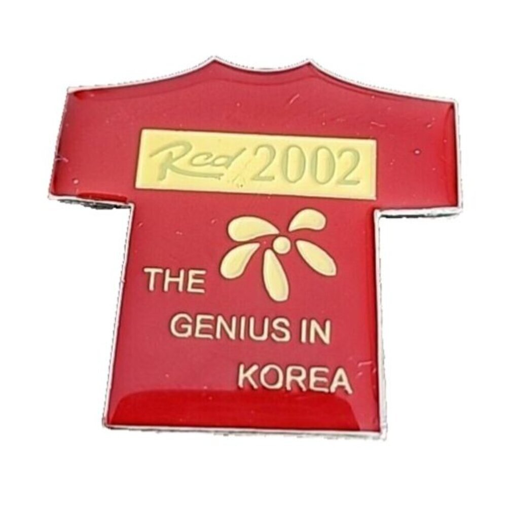 2002 Red Shirt The Genius In Korea Pin Large Heavy
